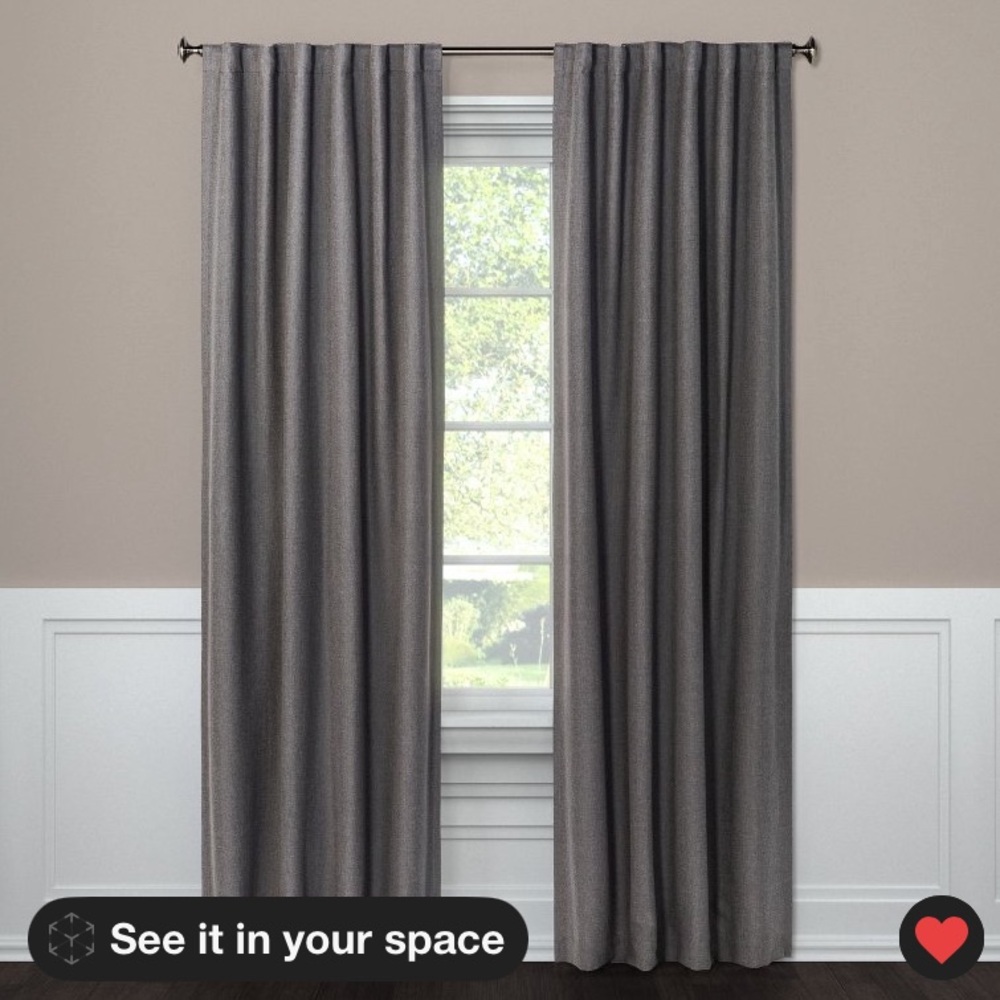 50"x73.5" Blackout Aruba Window Curtain
Panel Radiant Gray - Threshold, Drapes